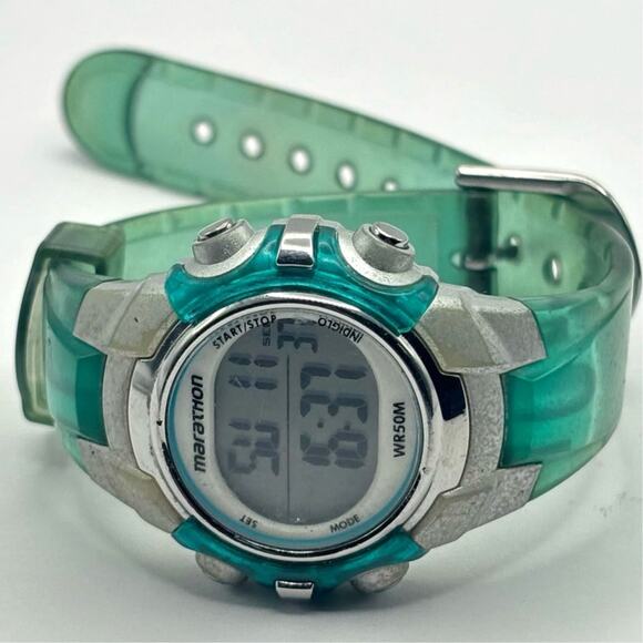 Turquoise Marathon Digital Watch - Picture 3 of 3